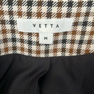 VETTA Brown and Black Plaid Blazer